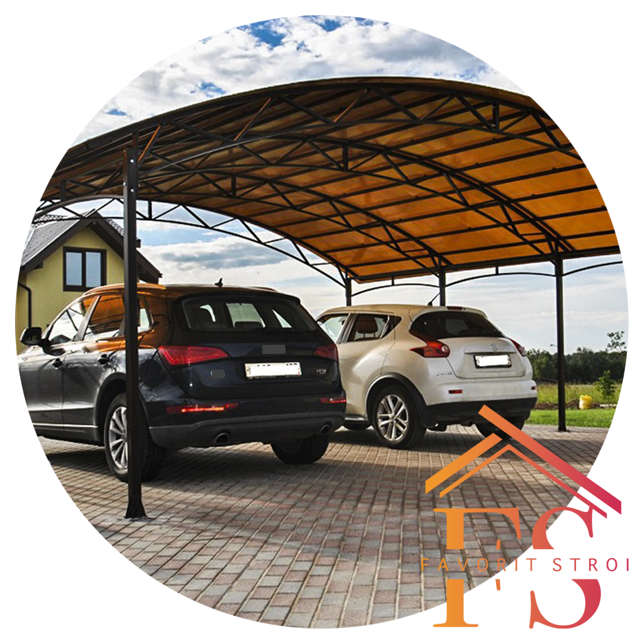 Строительство навесов в городе Талдом.