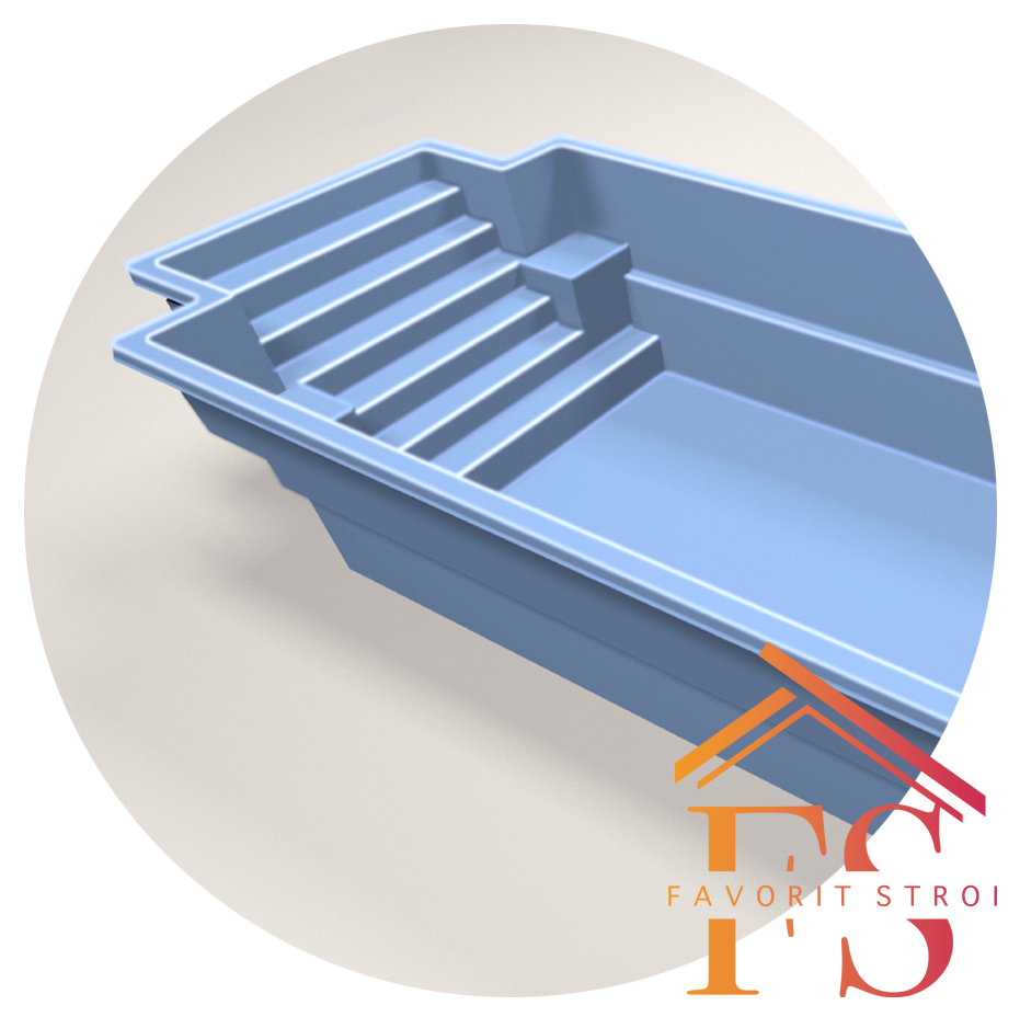 Процесс строительства полиэстерных бассейнов в Талдоме.